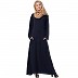 Casual zipper abaya-blue